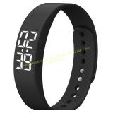 Vibrating Silent Alarm Wrist Watch, Black