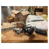 Flower Bedspread, Cameras, Doilies, Etc