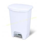 Glad 13 Gallon Trash Can - Pedal, White