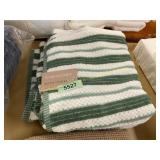 Textured stripe bath towel
