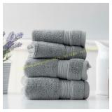 Charisma Hygro Cotton Washcloth Set, Dark Gray