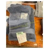 Purely Indulgent blue bath towel set