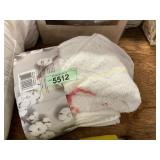 Purely Indulgent wash cloth, stained