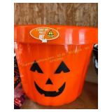 Halloween Bucket W/ Halloween Decor See Photos
