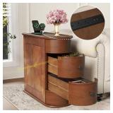 Narrow End Table with Charging Station