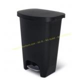Glad Trash Can with Lid, 13 Gal, Black