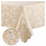 Smiry Vinyl Tablecloth 60x84 Beige