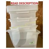 Storage totes, damaged