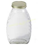 Little Giant Glass Skep Jar 16oz, Airtight Lid