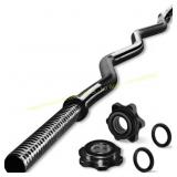 YES4ALL EZ Curl Bar, 47" Barbell, 1" Bars