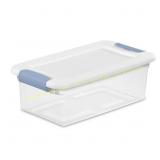 Sterilite 6 qt Clear/White Latch Box Stackable 12