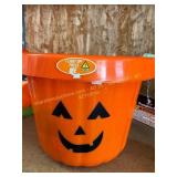 Halloween Bucket W/ Halloween Decor See Photos