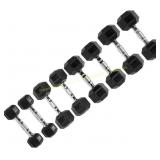 Signature Fitness Hex Dumbbells 5-20 lb Black