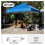 CROWN SHADES 10x10 Pop Up Canopy Tent, Blue