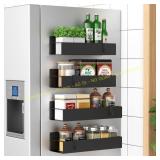 Metal Magnetic Spice Rack, Matt Black