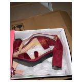 Allegra K Hi-Heel, Red, Size 6