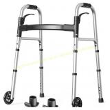 Folding Walker for Seniors, 5" Wheels, 350 lb