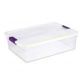 Sterilite 32 qt Clear Latch Box 6.5 in. H