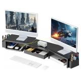 Gianotter Dual Monitor Stand with Drawer