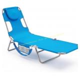 DUMOS Beach Lounge Chair, 5-Position Blue