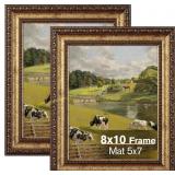 Splinterix 8x10 Gold Picture Frame, 2 Pack