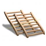 Dynamic Saunas S-Shaped Backrest, 2 Pack