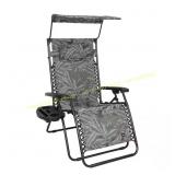 33 in. W XL Zero Gravity Chair - Canopy, Tray