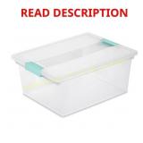 Sterilite 2.4 cu ft Clip Storage Box Stackable 4 c