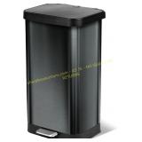 Glad Stainless Steel Step Trash Can, 20 Gal