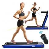 Costway 2-in-1 Folding Treadmill 2.25HP Blue