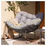 complete? Grand Patio Rocking Chair, Gray Cushion