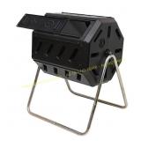 FCMP 37-Gal Dual Chamber Composter Bin, Black