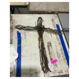Barb wire cross