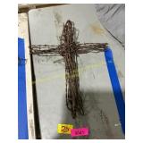 Barb wire cross