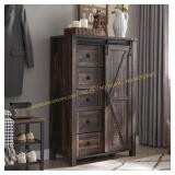 5-Drawer Dresser with Sliding Doors