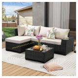 4-Pc Patio Set: All-Weather Black