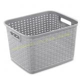 6ct Sterilite 1.8 cu ft Gray Woven Basket Damaged