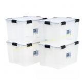 74 Qt Weathertight Storage Box, Clear