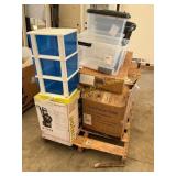 Pallet of pressure washer, toilet, totes