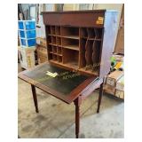 Drop front desk organizer
