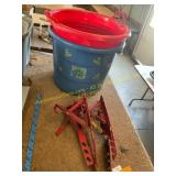 Plastic tubs, stands