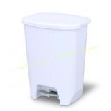 Glad Trash Can with Lid, Pedal, 20 Gal White