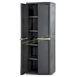 Sterilite 4-Shelf Cabinet, Gray, 1-Pack