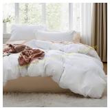 Bedsure White Duvet Cover King - 3Pcs Set