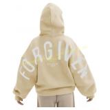Size small Unisex Y2K Slogan Hoodie, Pullover Edgy