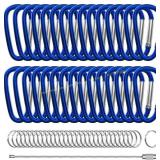 Aluminum Carabiner Clips 2" D Shape Hooks
