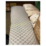 20" x 54" Gray body pillow, Damaged
