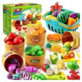 JOYIN Play Food Set: Cutting & Sorting Toys