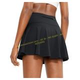 Pleated Tennis Skirt w/ Pockets, Medium 14" skort