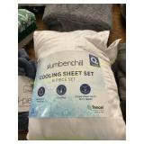 Slumberchill 6 Piece cooling sheet set White, QUEE